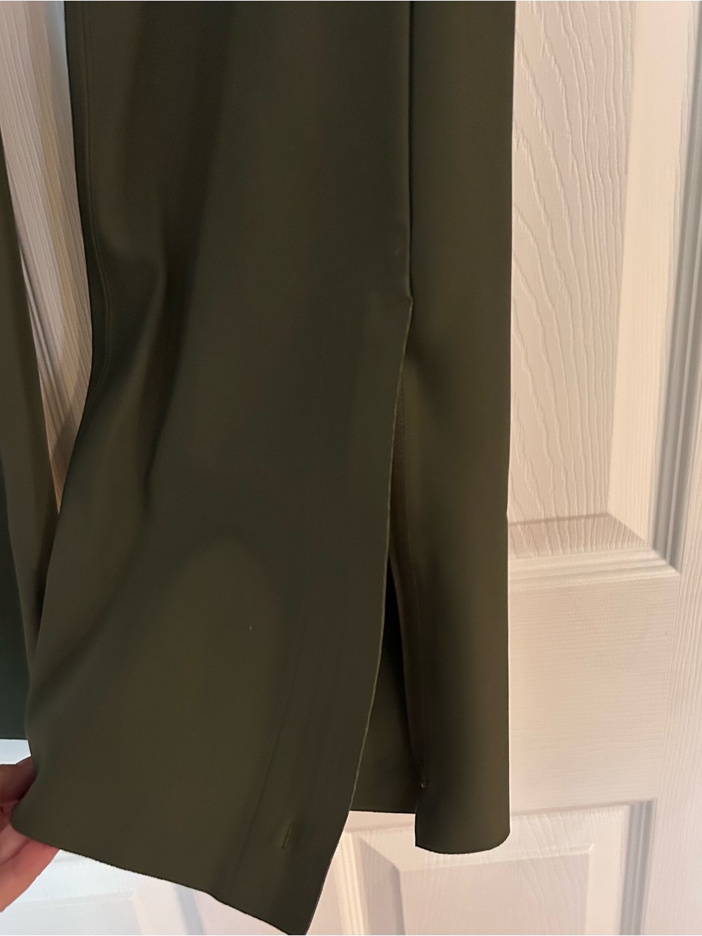 Athleta Stellar Flare Trouser Size 6 Petite Olive Green - Picture 6 of 15